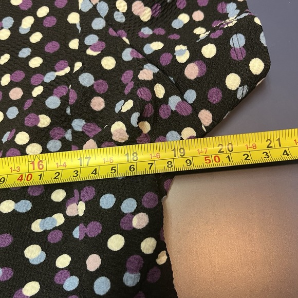 Avenue‎ Polka Dot Dress Black Purple Blue White 18/20 NWT Fit And Flair Retro - Picture 11 of 15